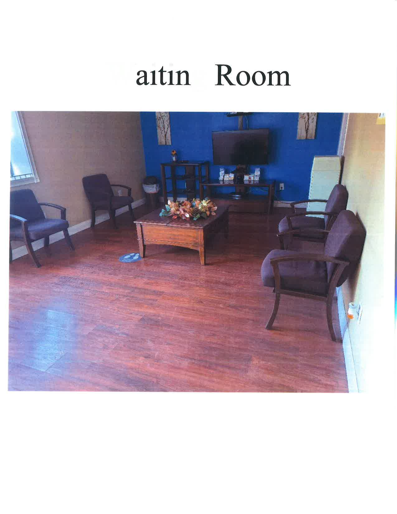 Customer waiting lounge