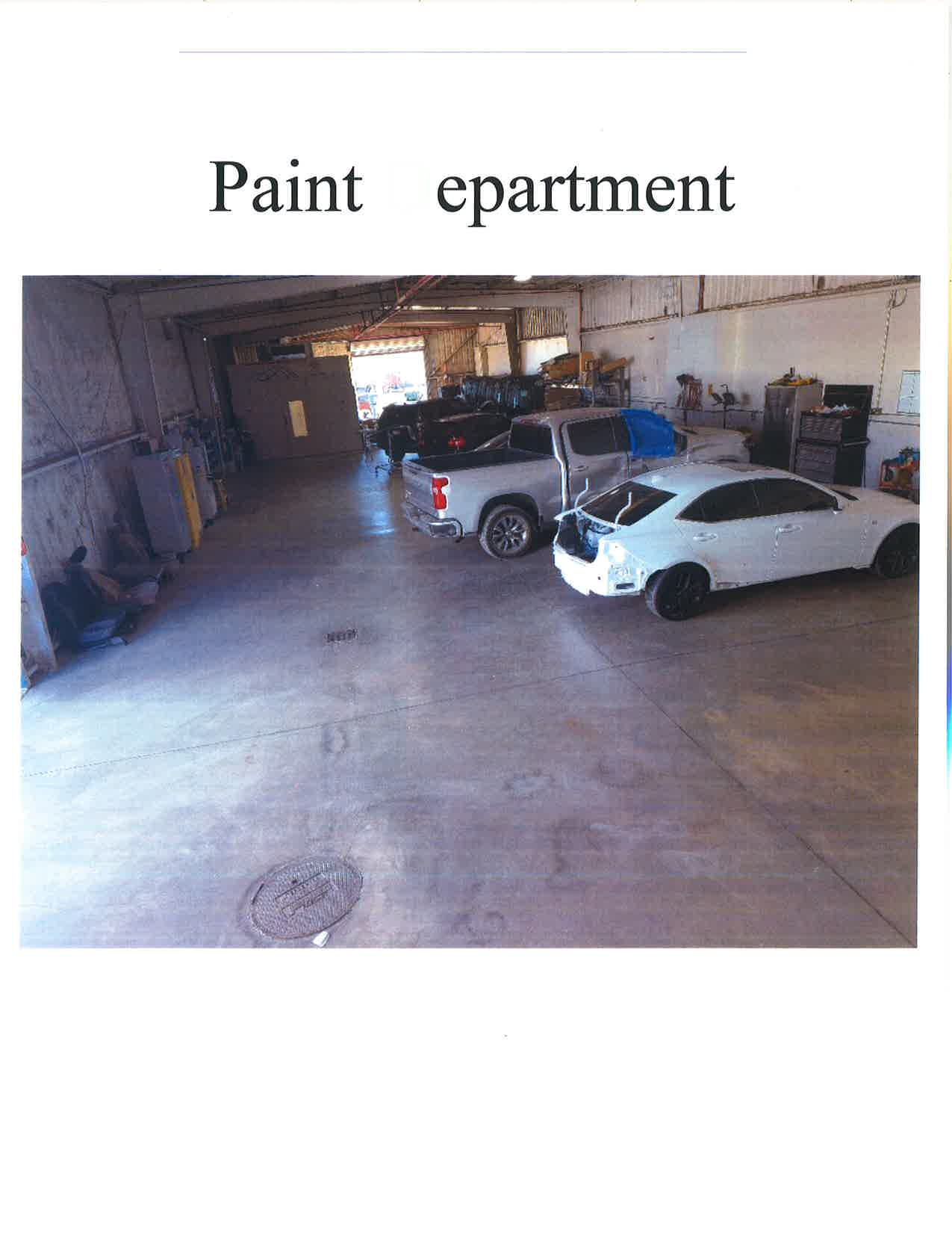 Automotive Paint Department