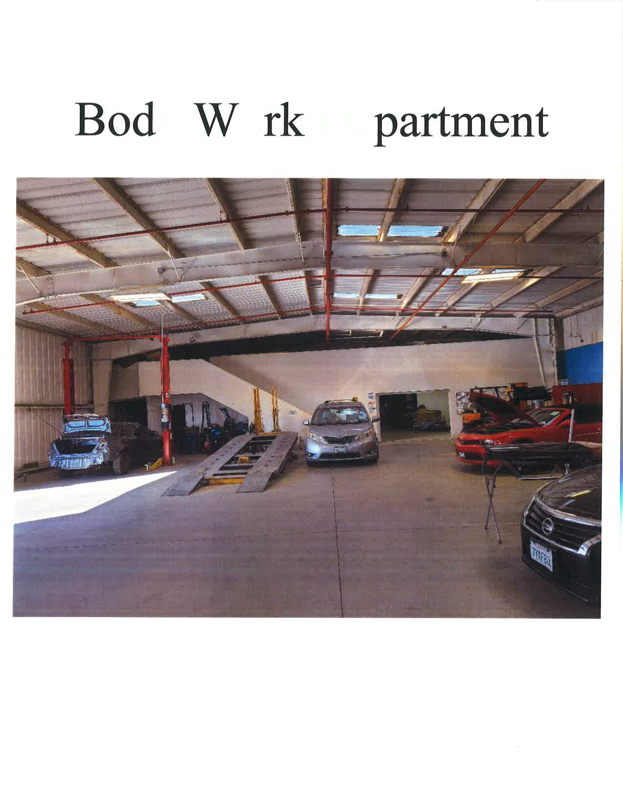 Body Work Department